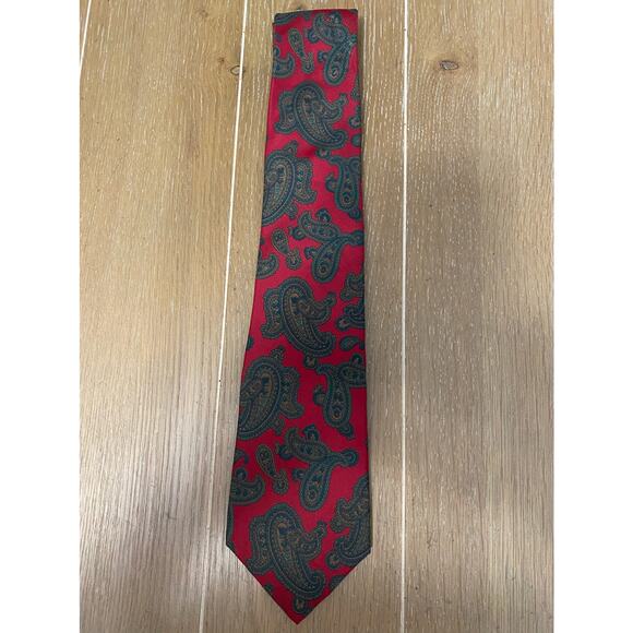 Mario Valentino Italian silk Paisley tie - Picture 1 of 5